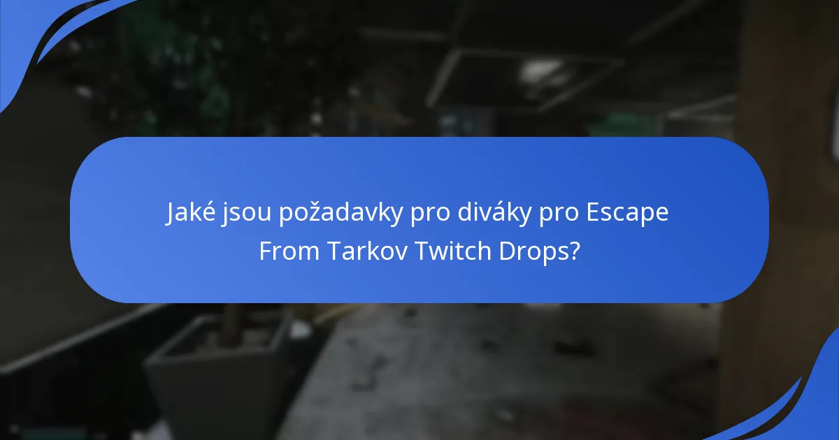 Jaké jsou běžné problémy s Twitch Drops v Escape From Tarkov?